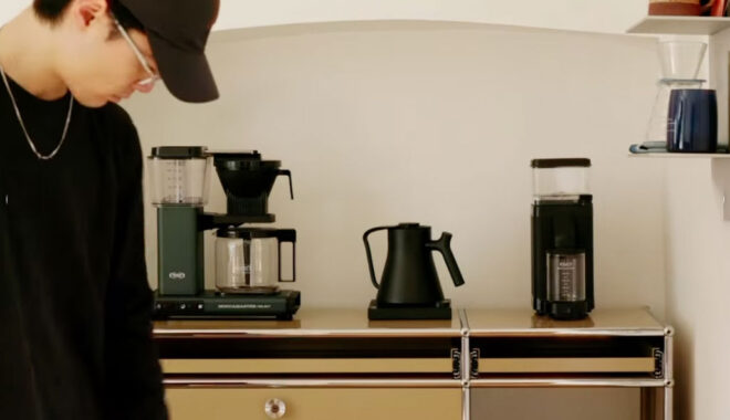 Anthony Lee's custom USM Haller Coffee Station